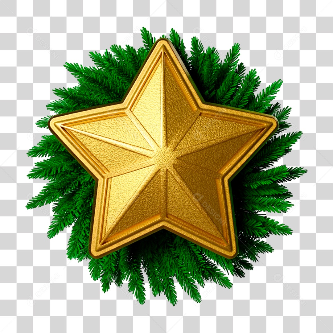 Estrela Natalina PNG Transparente