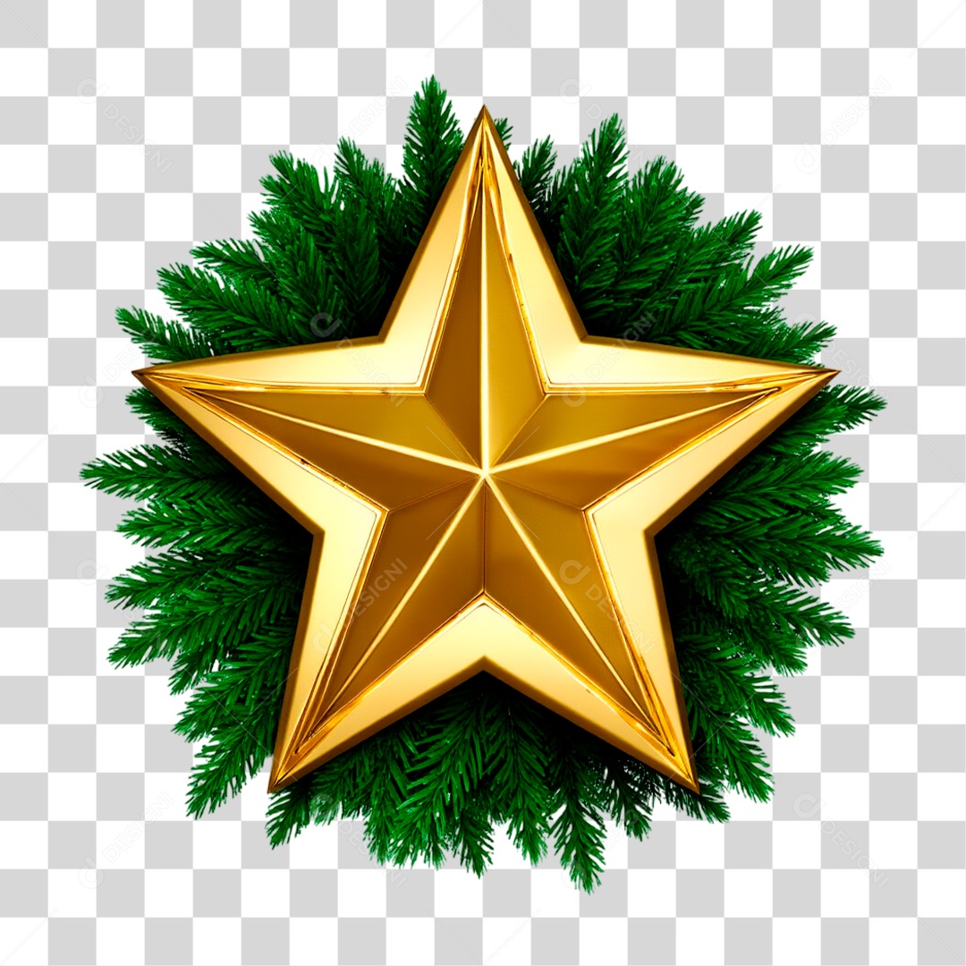 Estrela Natalina PNG Transparente