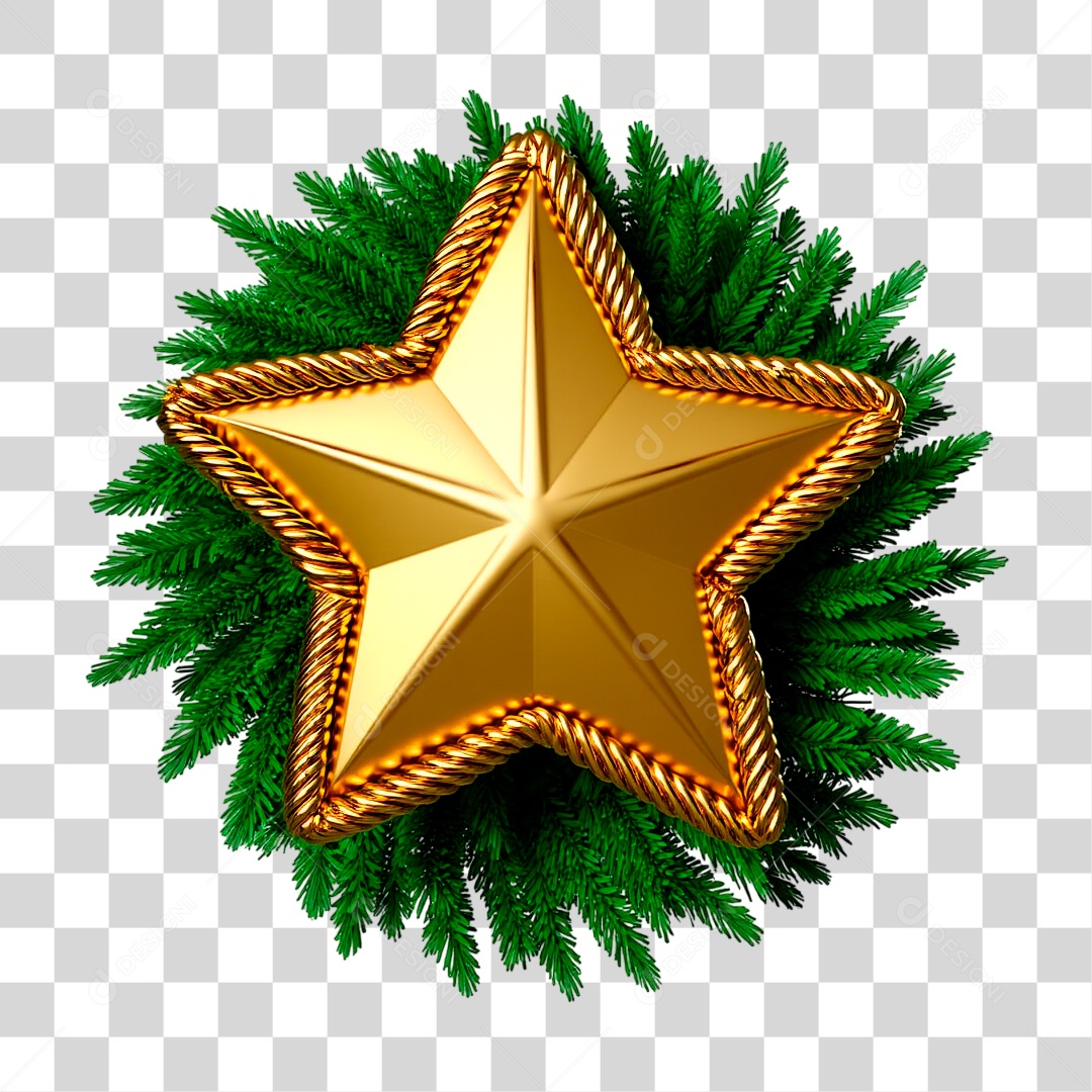 Estrela Natalina PNG Transparente