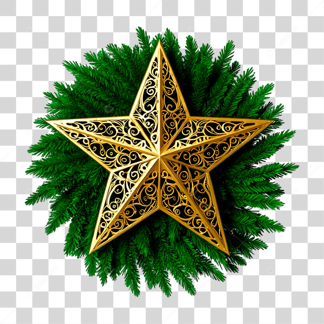 Estrela Natalina PNG Transparente