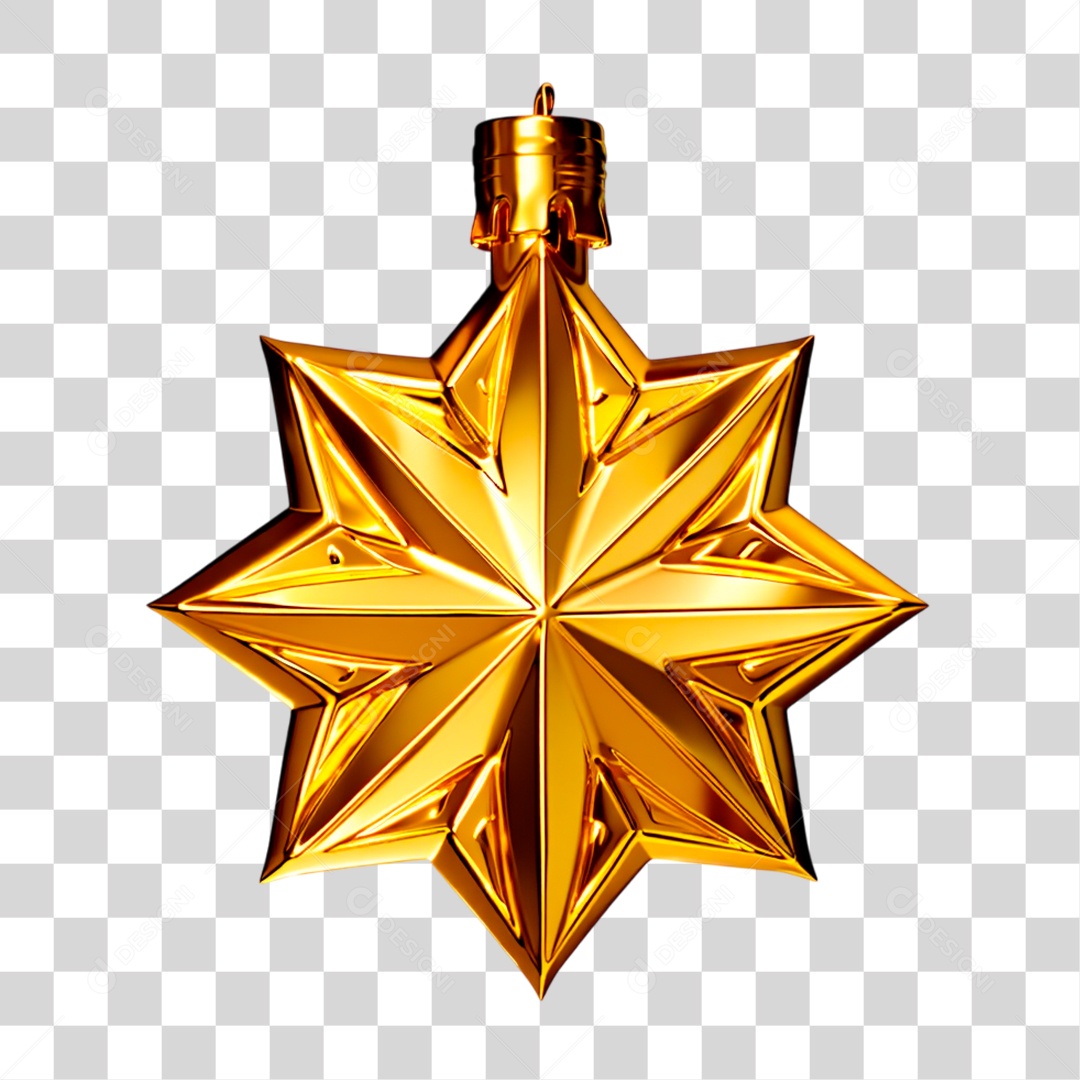 Estrela Natalina PNG Transparente