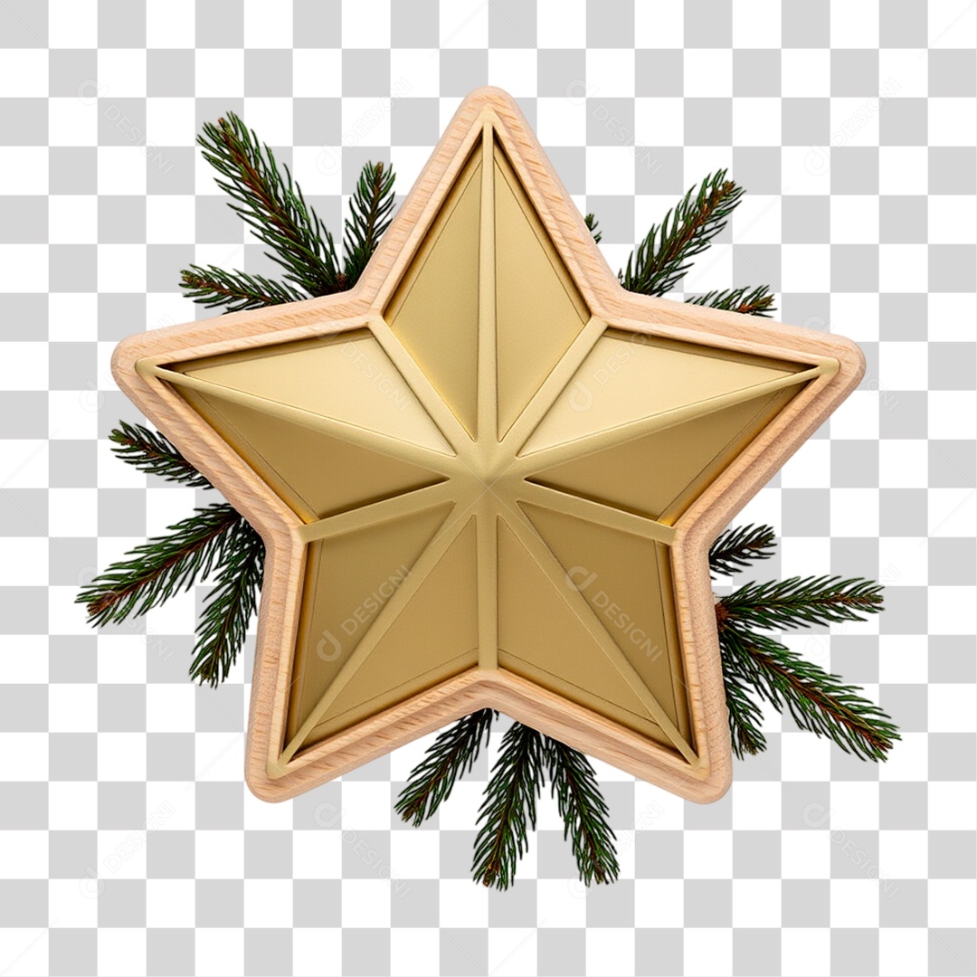 Estrela Natalina PNG Transparente