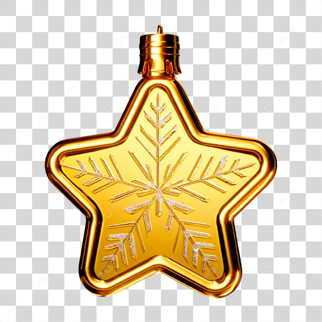 Estrela Natalina PNG Transparente