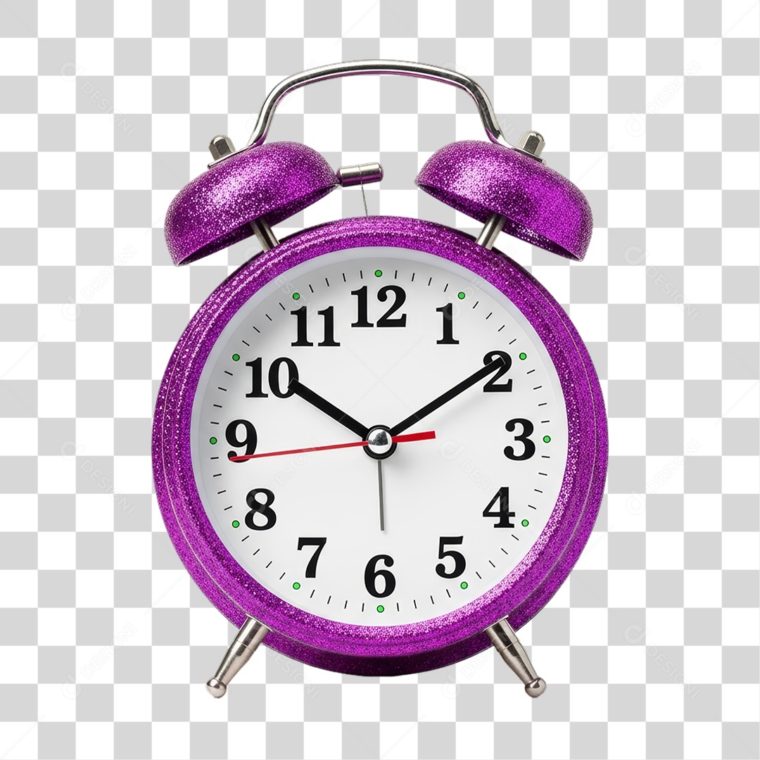 Relógio com Gliter Decorações Enfeites para o Carnaval PNG Transparente