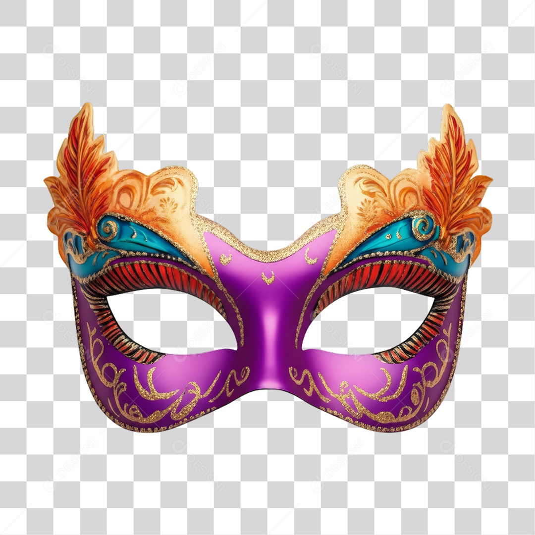 Máscara Decorações Enfeites para o Carnaval PNG Transparente
