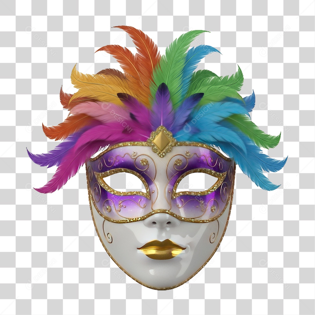 Máscara Decorações Enfeites para o Carnaval PNG Transparente