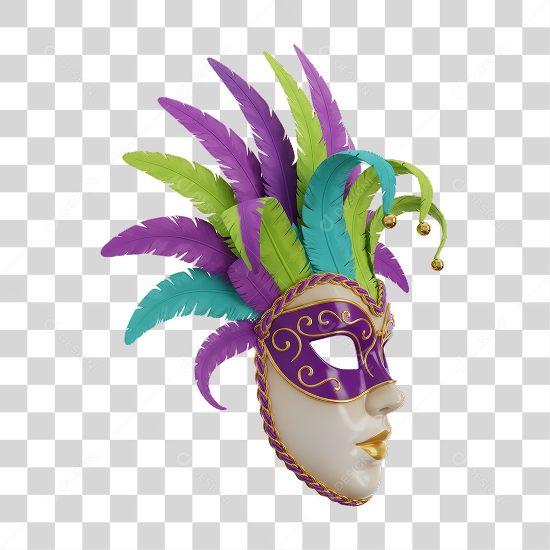 Máscara Decorações Enfeites para o Carnaval PNG Transparente