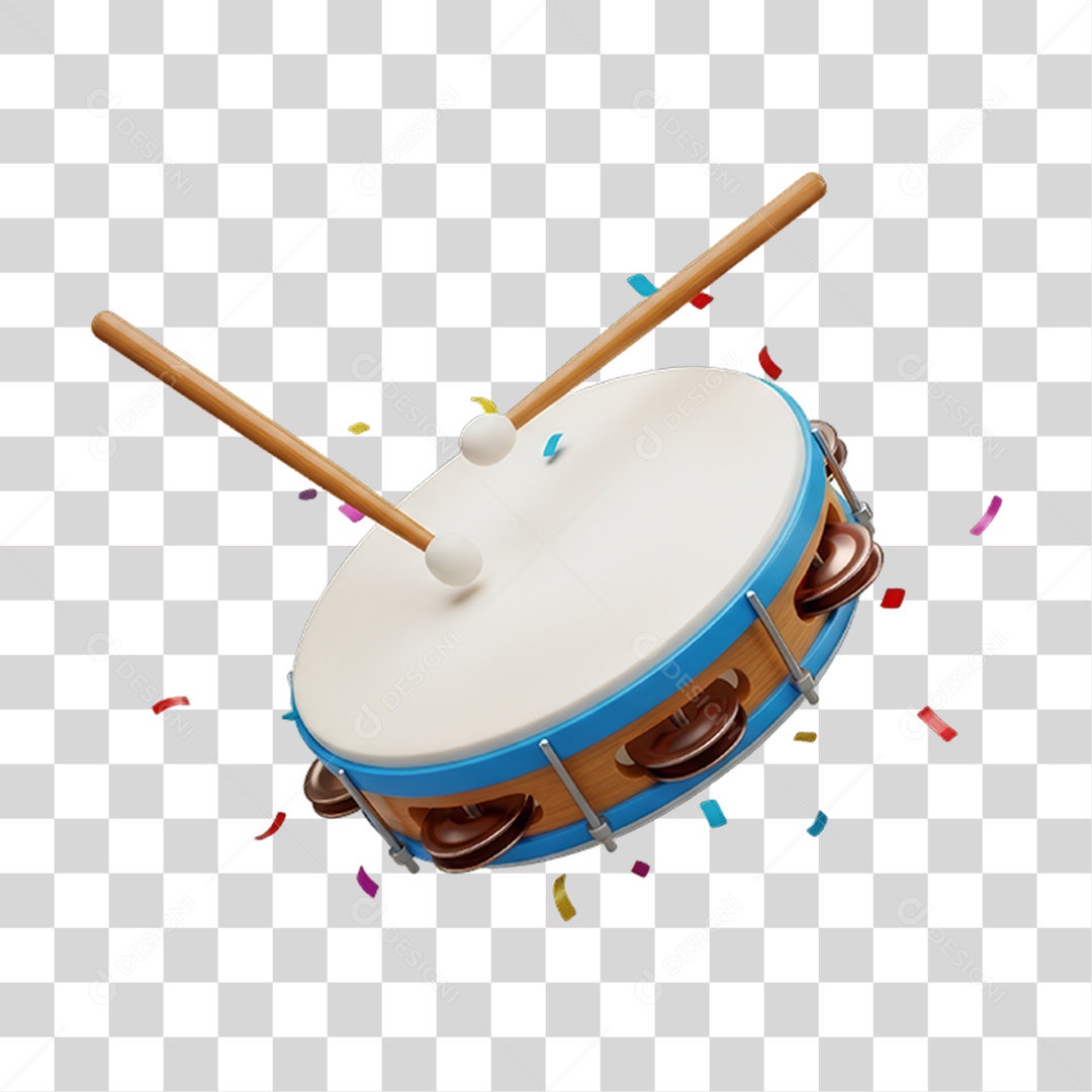 Tambores Decorações Enfeites para o Carnaval PNG Transparente