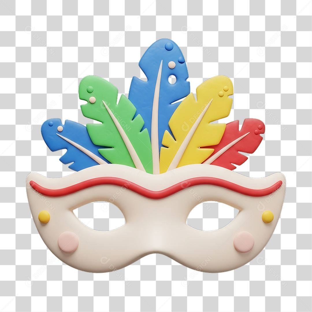 Máscara Decorações Enfeites para o Carnaval PNG Transparente
