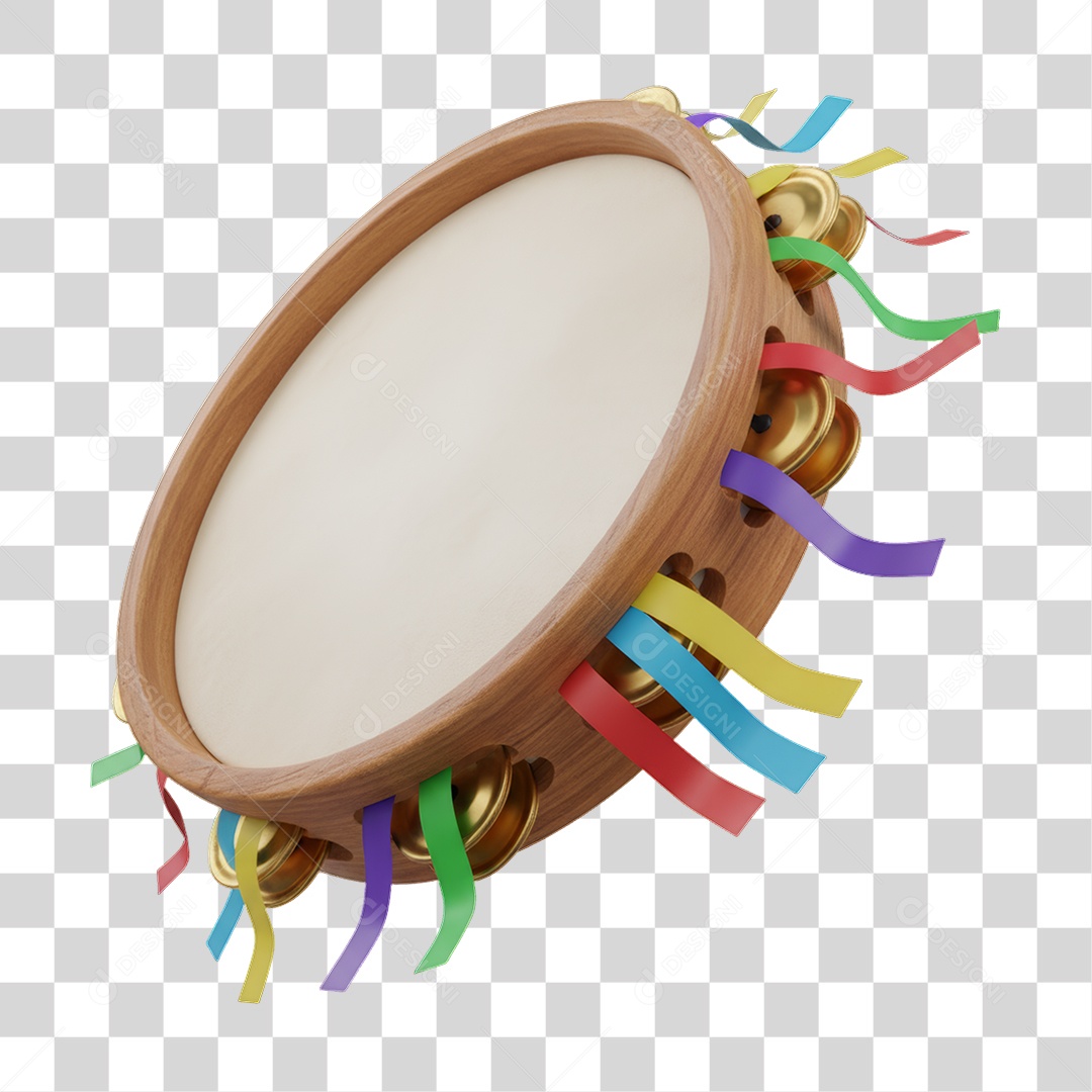 Pandeiro Decorações Enfeites para o Carnaval PNG Transparente