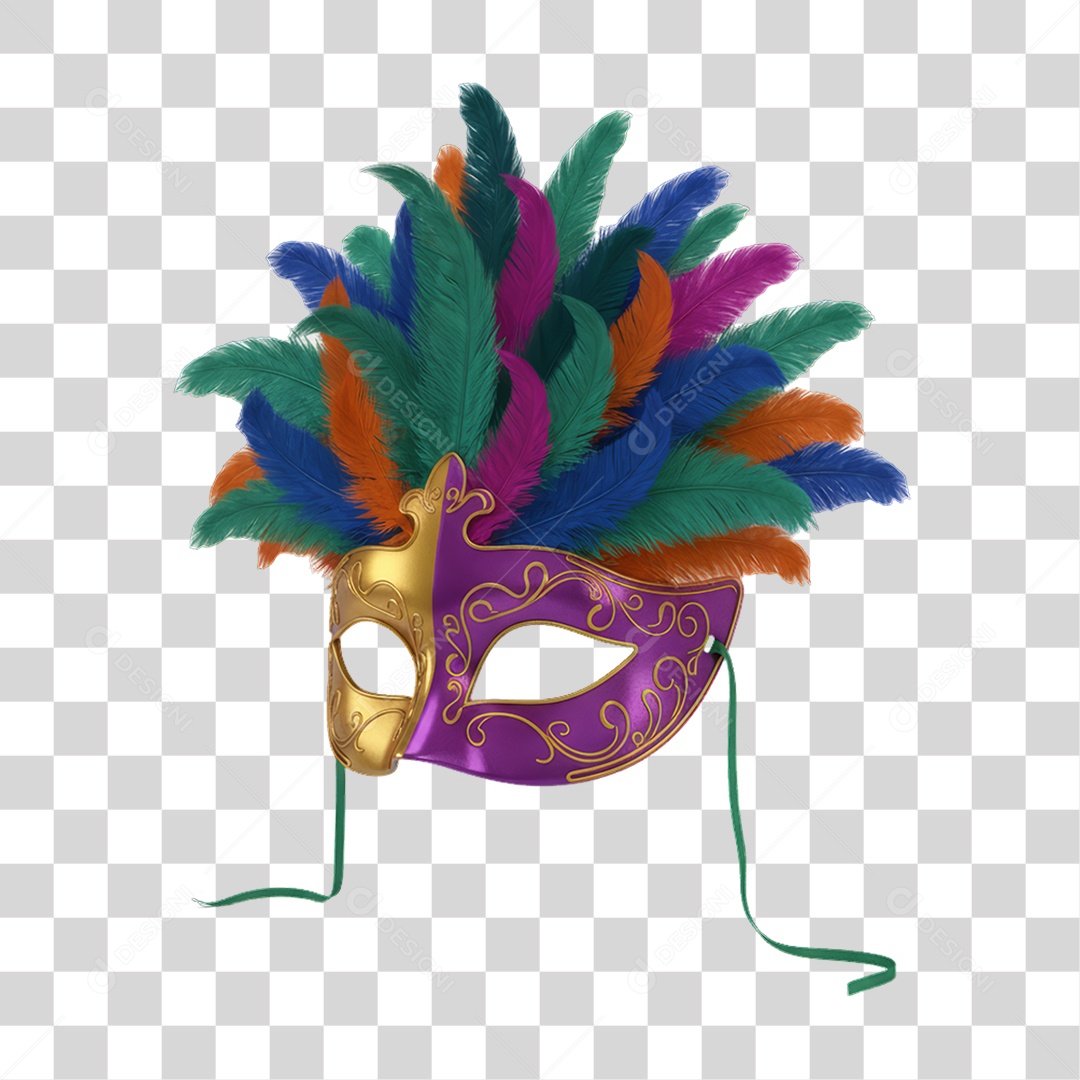 Máscara Decorações Enfeites para o Carnaval PNG Transparente