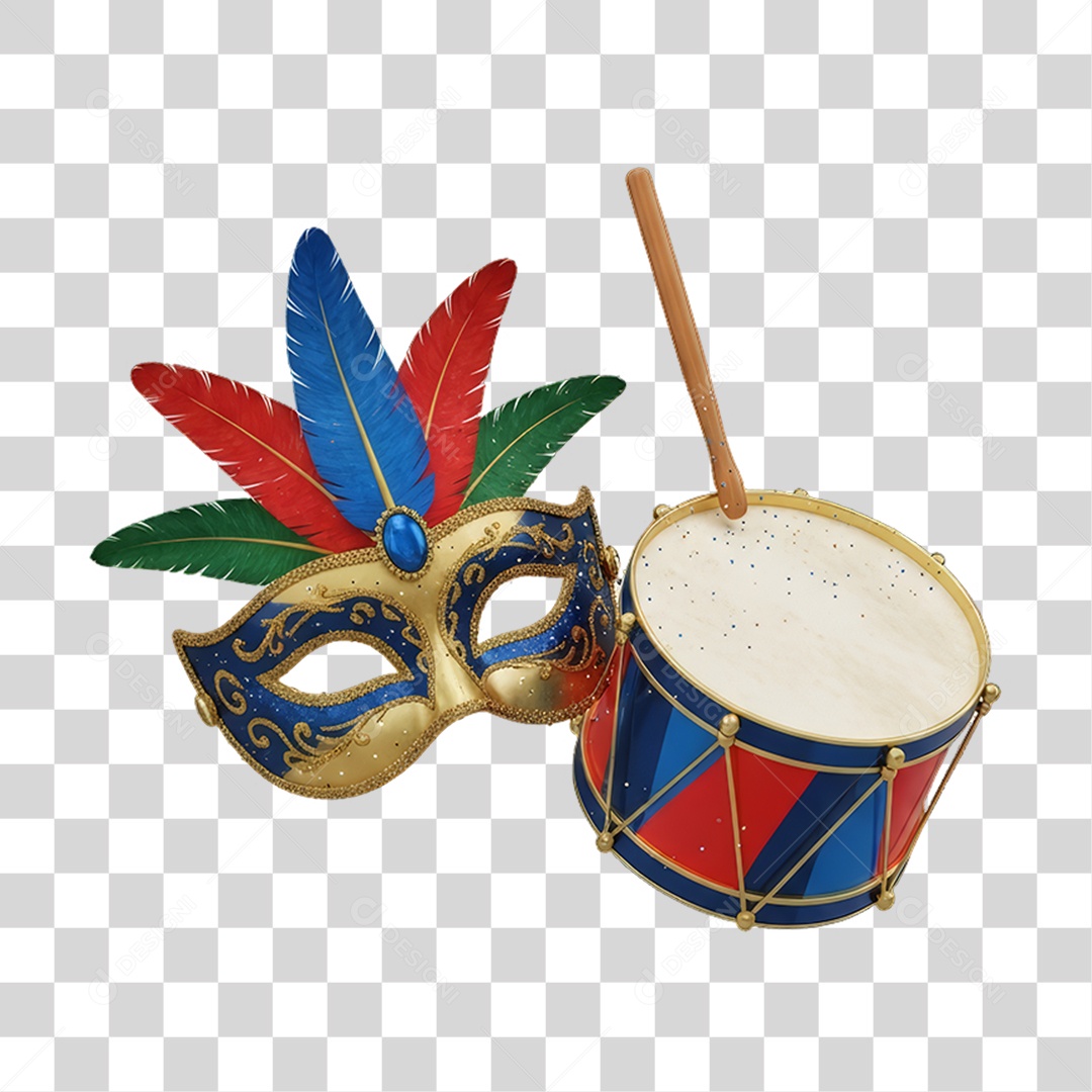 Máscara Decorações Enfeites para o Carnaval PNG Transparente