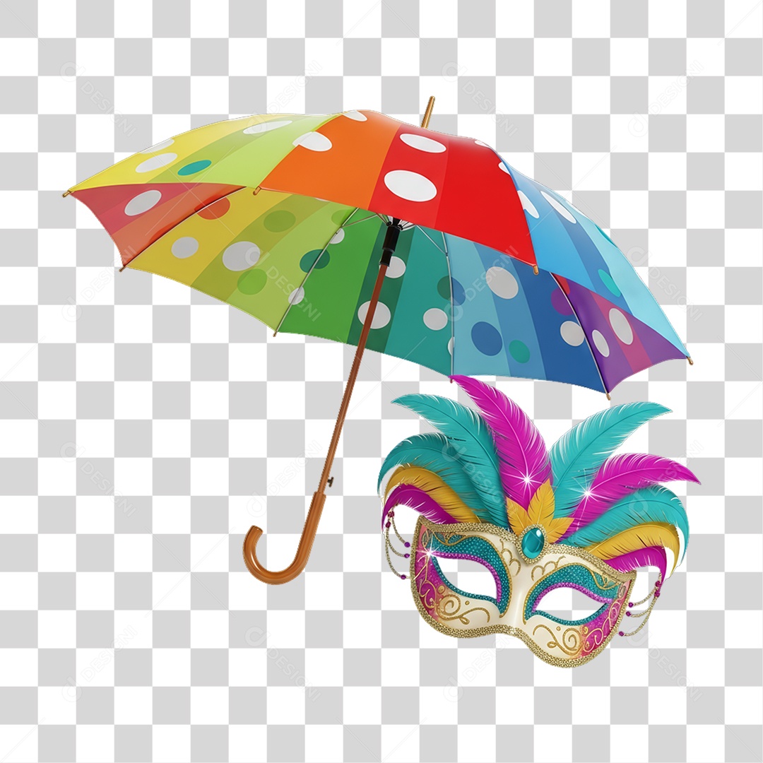 Máscara Decorações Enfeites para o Carnaval PNG Transparente