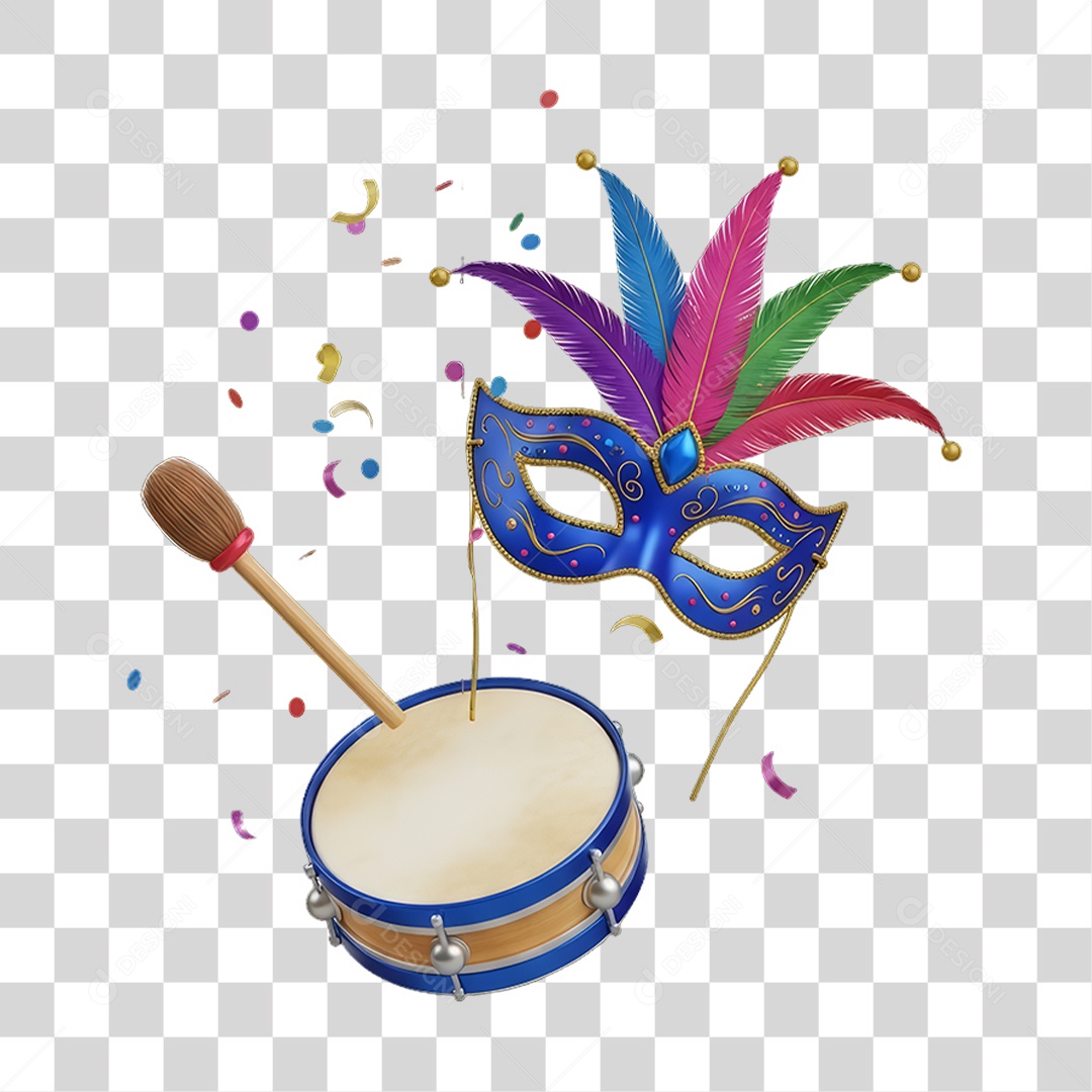 Máscara Decorações Enfeites para o Carnaval PNG Transparente