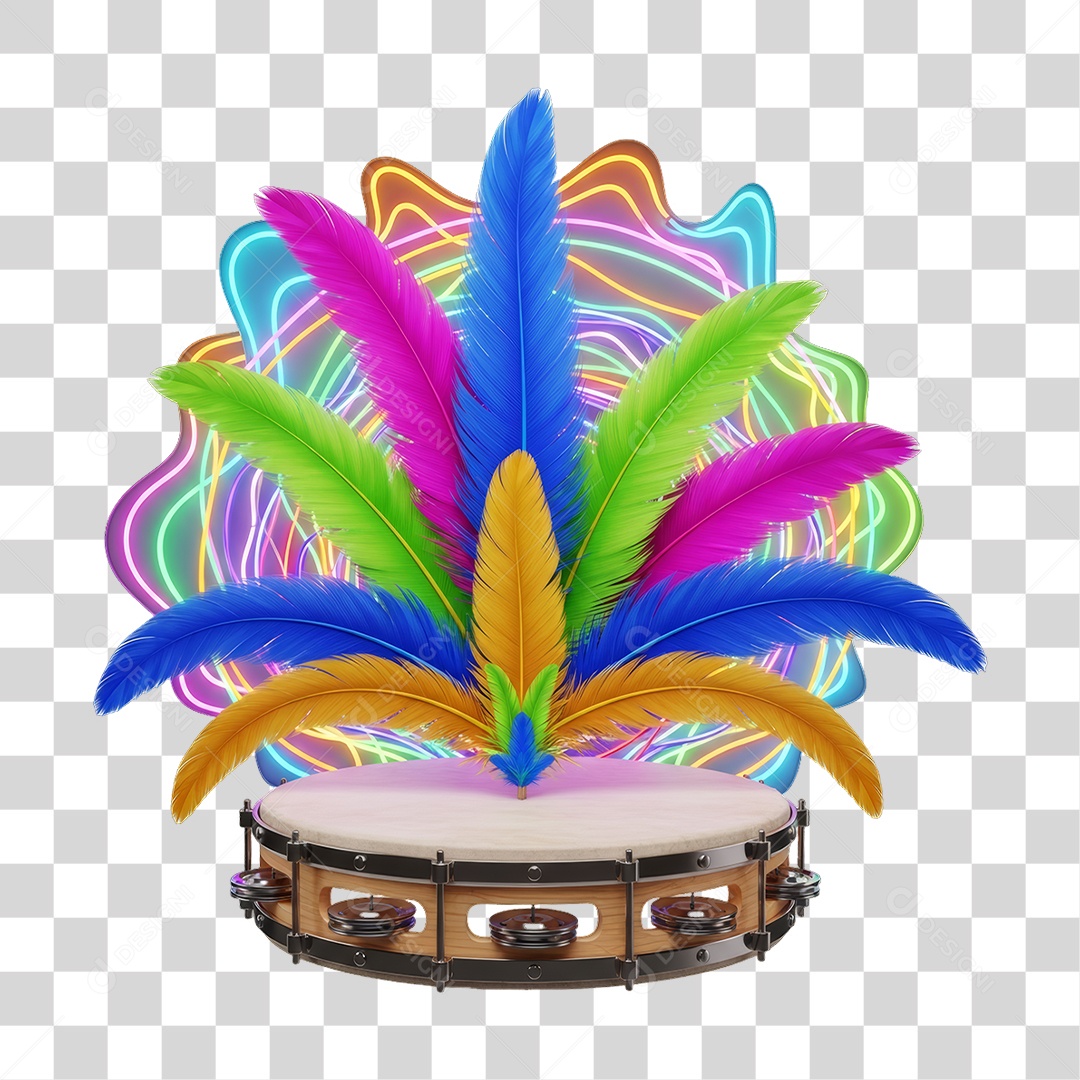 Penas Decorações Enfeites para o Carnaval PNG Transparente