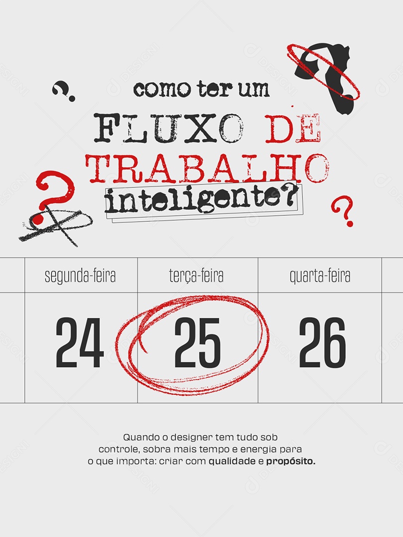 Marketing Digital Como Ter Um Fluxo de Trabalho Inteligente Social Media PSD Editável