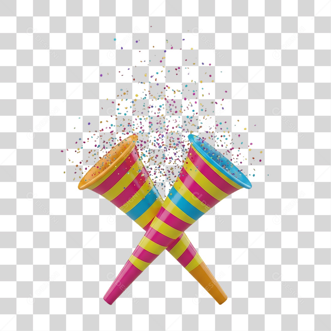 Cones Decorações Enfeites para o Carnaval PNG Transparente