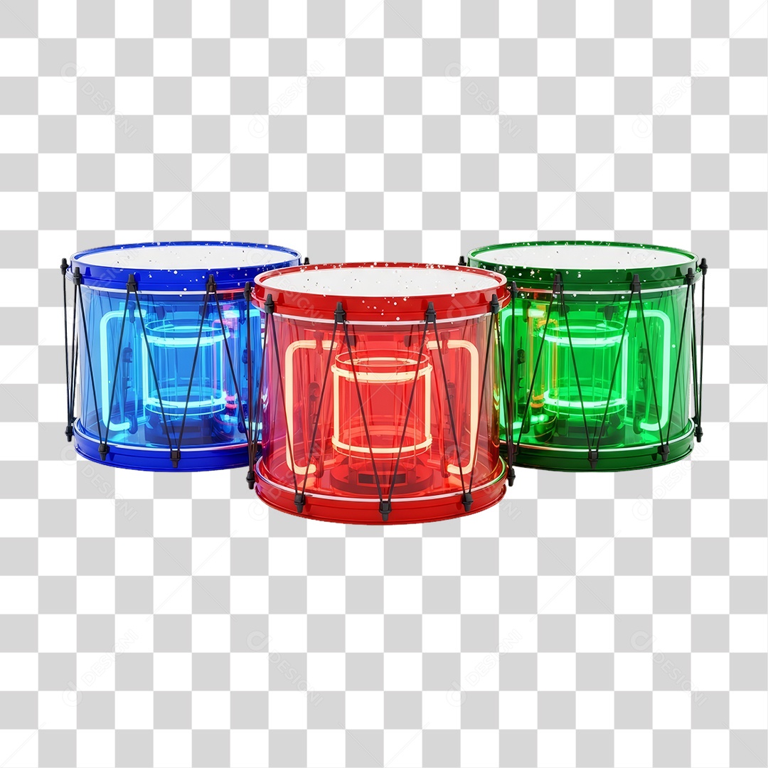Tambores Decorações Enfeites para o Carnaval PNG Transparente