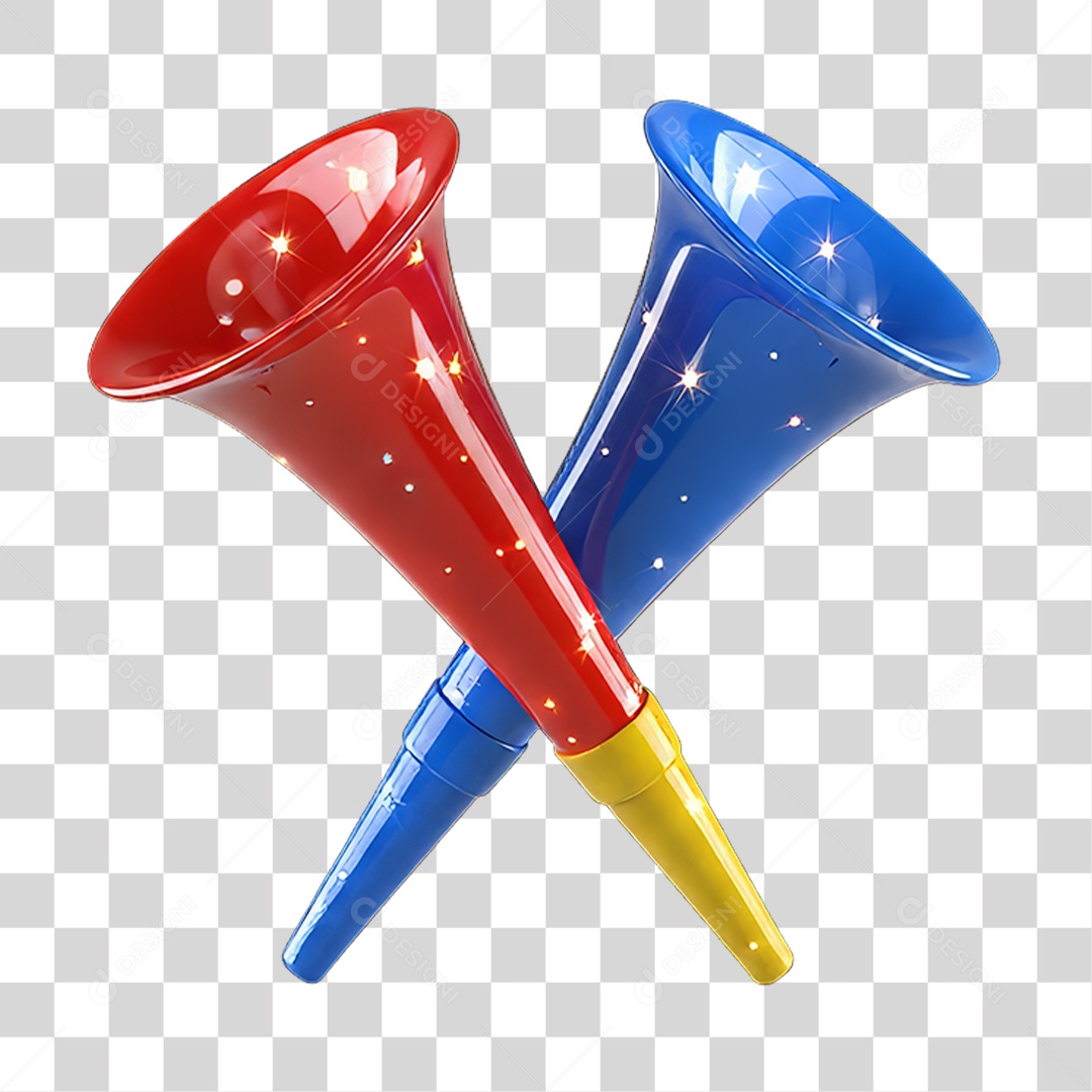 Vuvuzelas Decorações Enfeites para o Carnaval PNG Transparente