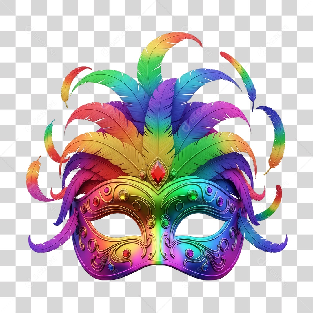 Máscara Decorações Enfeites para o Carnaval PNG Transparente