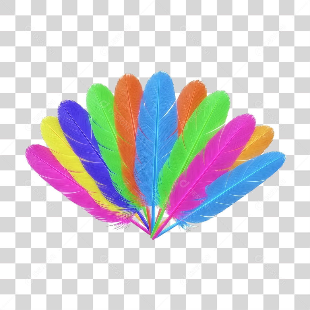 Penas Decorações Enfeites para o Carnaval PNG Transparente