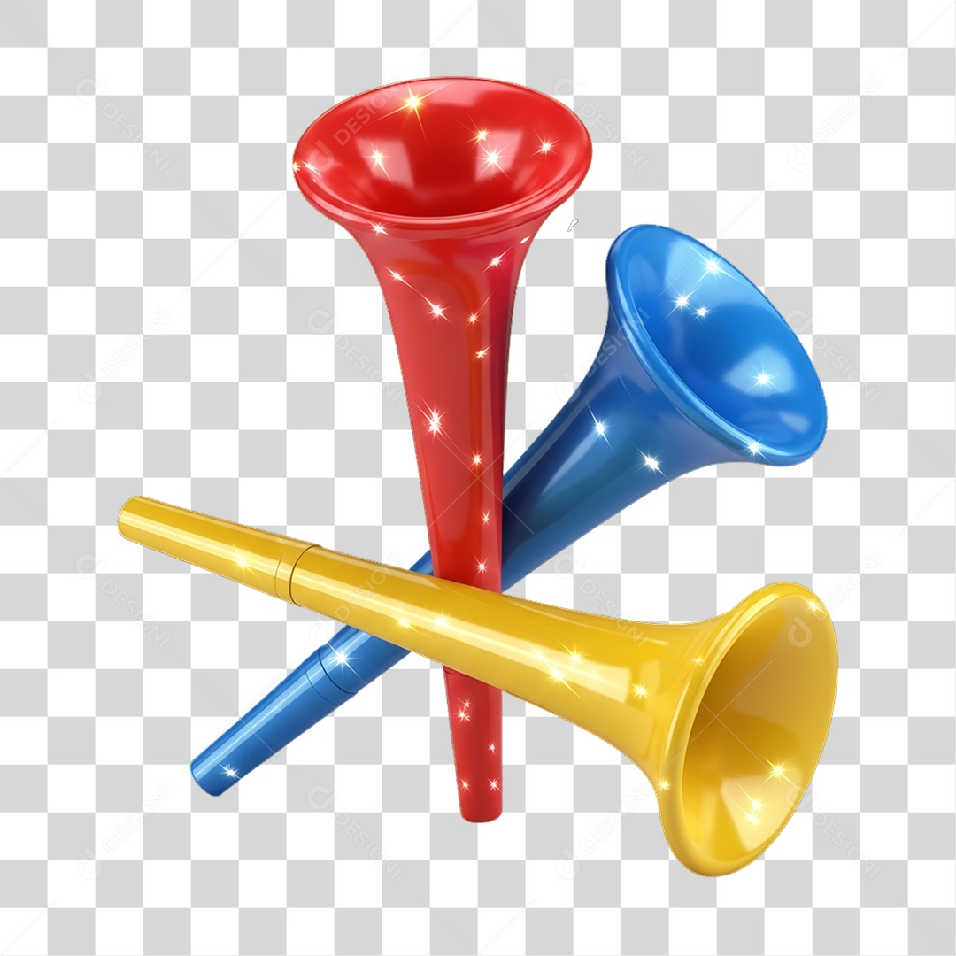 Vuvuzelas Decorações Enfeites para o Carnaval PNG Transparente
