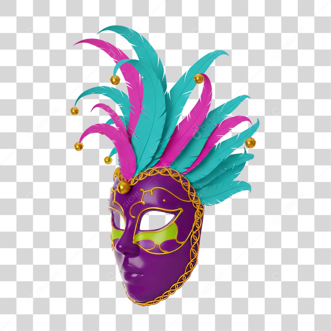 Máscara Decorações Enfeites para o Carnaval PNG Transparente