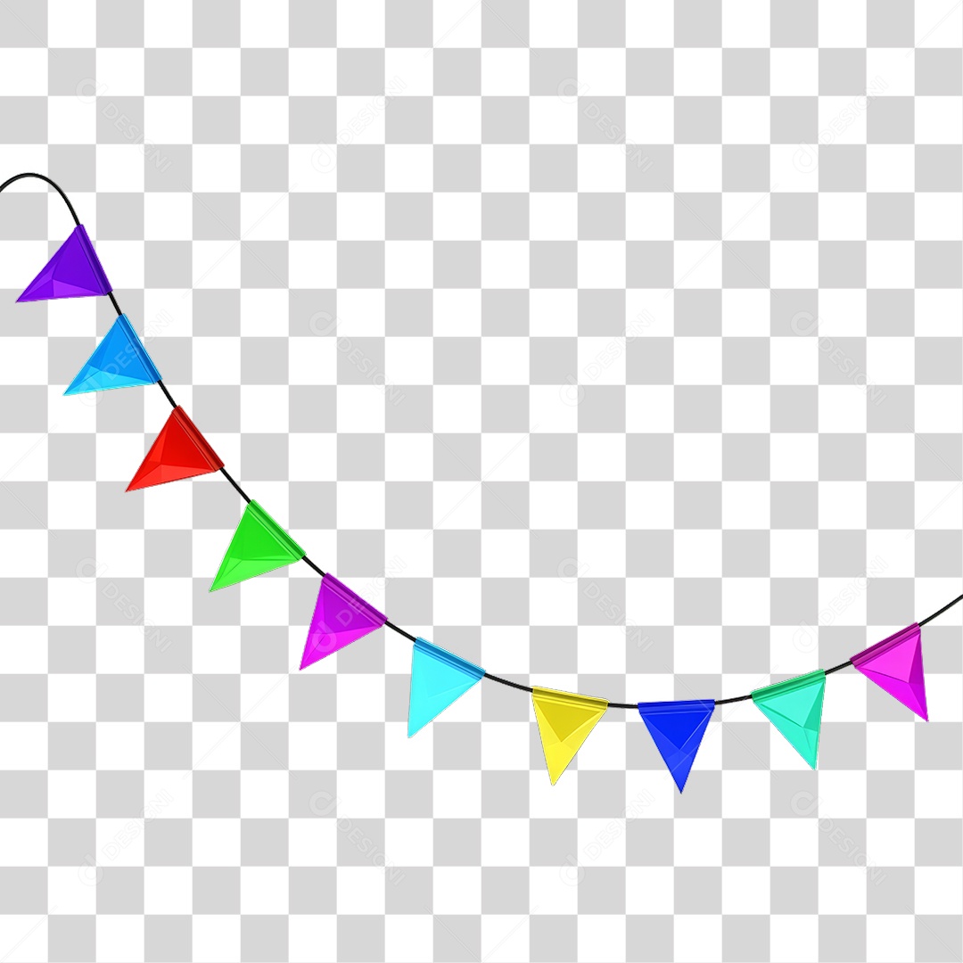 Bandeirinhas Decorações Enfeites para o Carnaval PNG Transparente