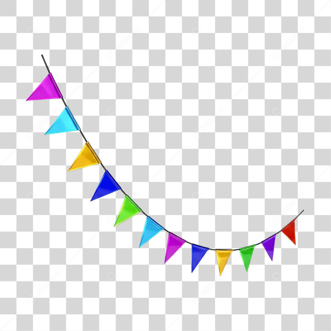 Bandeirolas Decorações Enfeites para o Carnaval PNG Transparente