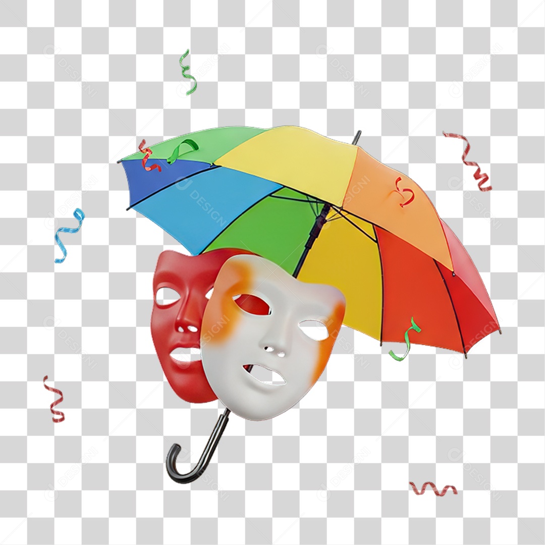 Máscara Decorações Enfeites para o Carnaval PNG Transparente