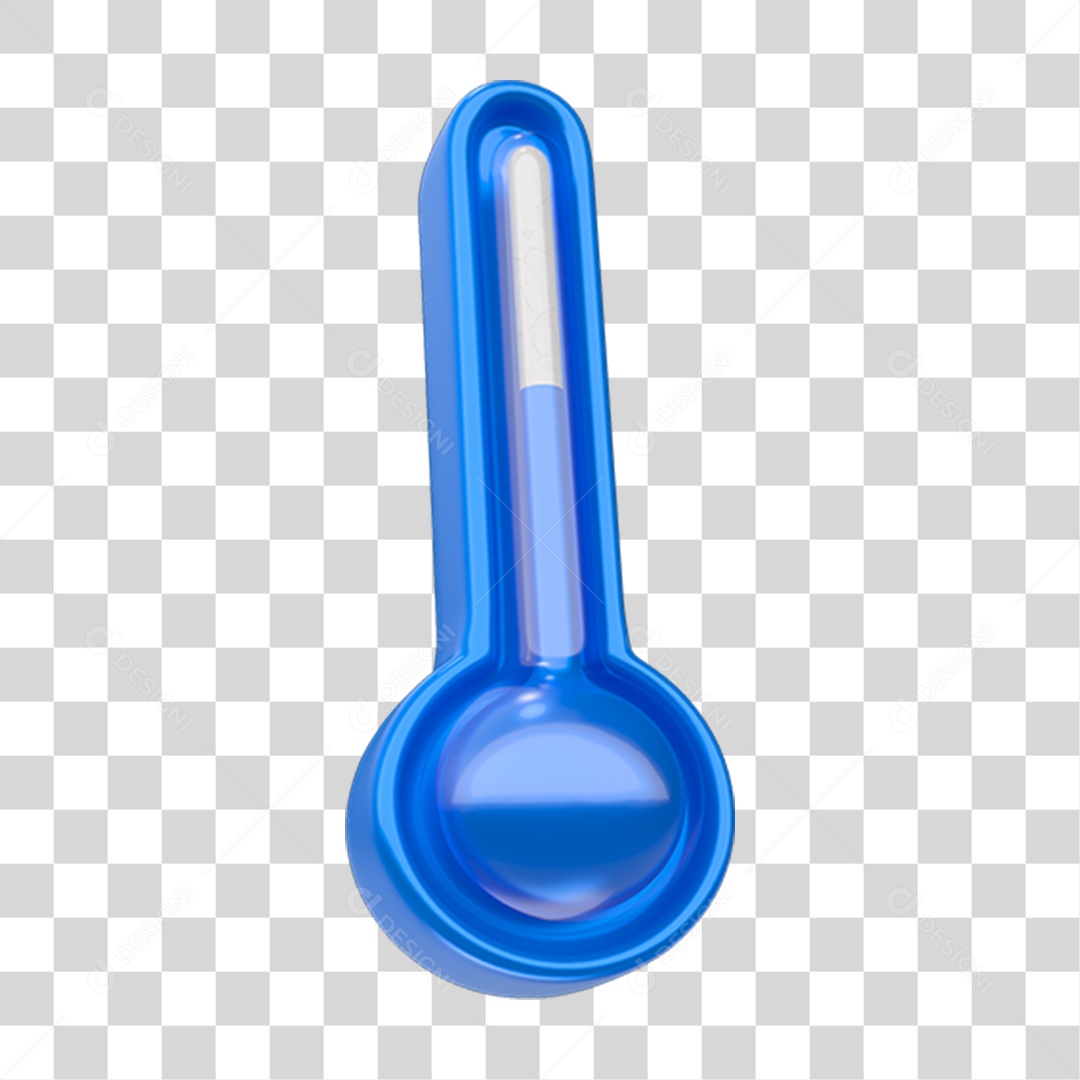 Elemento 3D Medidor de Temperatura PNG Transparente