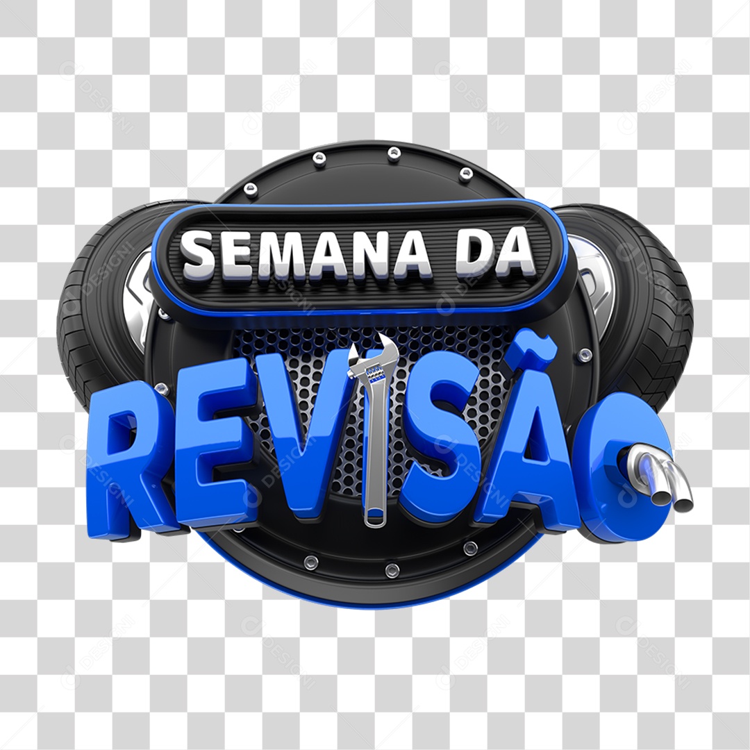 Selo 3D Semana da Revisão PNG Transparente