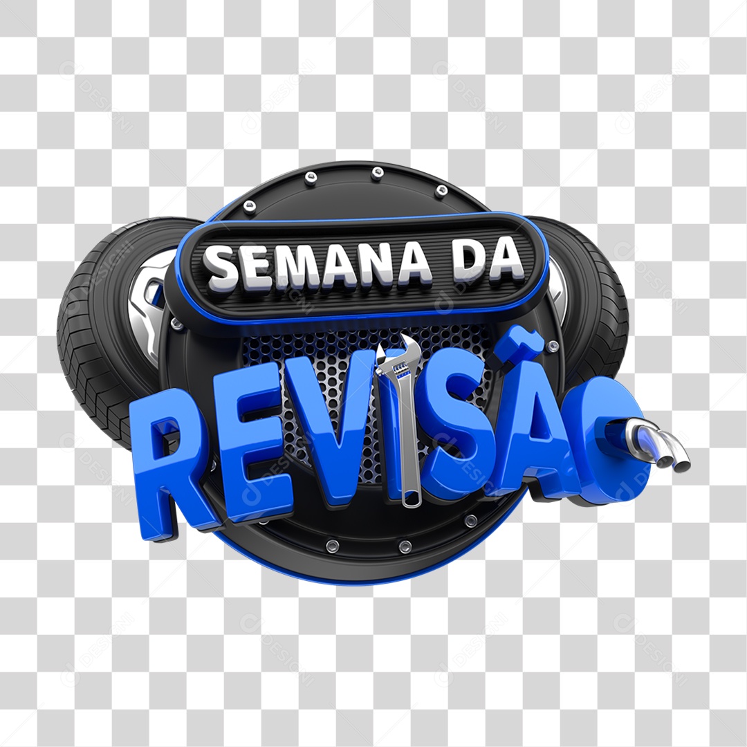 Selo 3D Semana da Revisão PNG Transparente