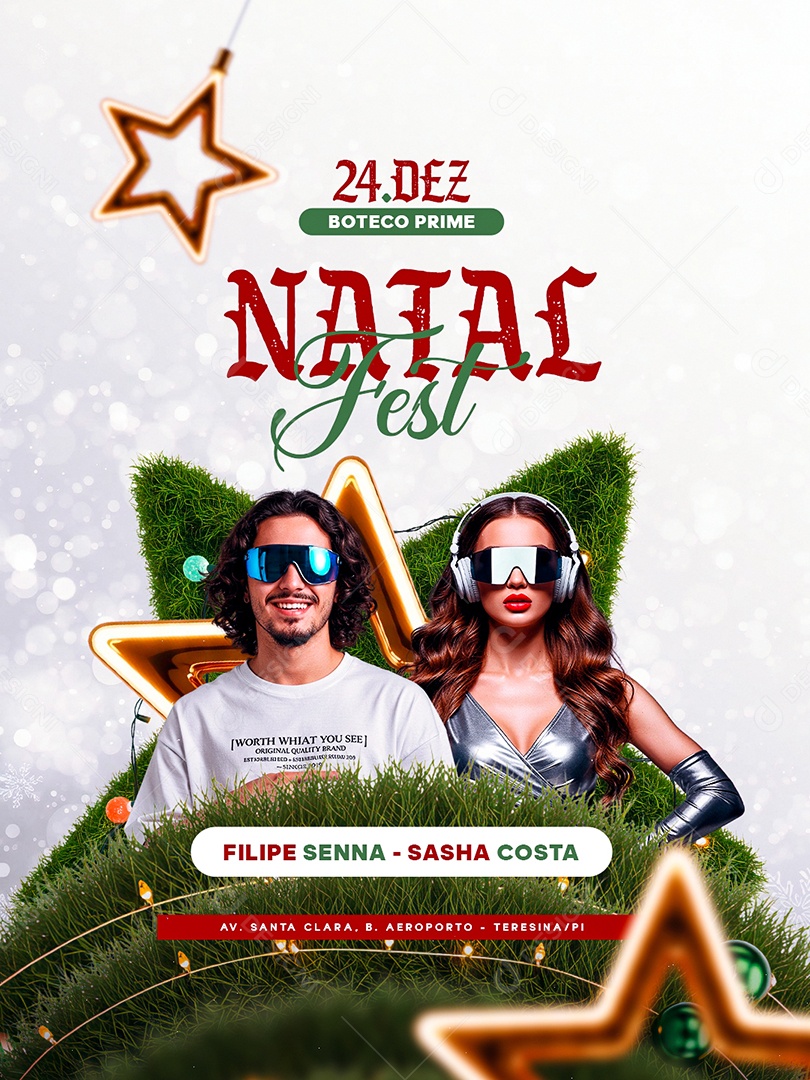 Flyer Próximos Shows Natal Fest Social Media PSD Editável