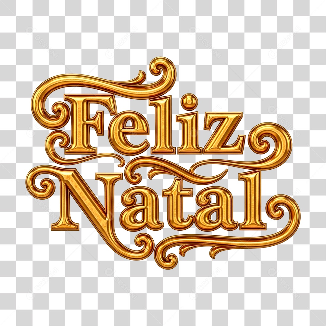 Selo 3D Feliz Natal PNG Transparente