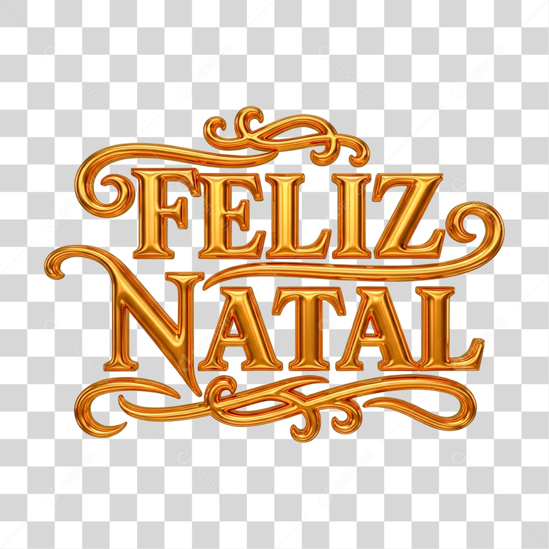 Selo 3D Feliz Natal PNG Transparente