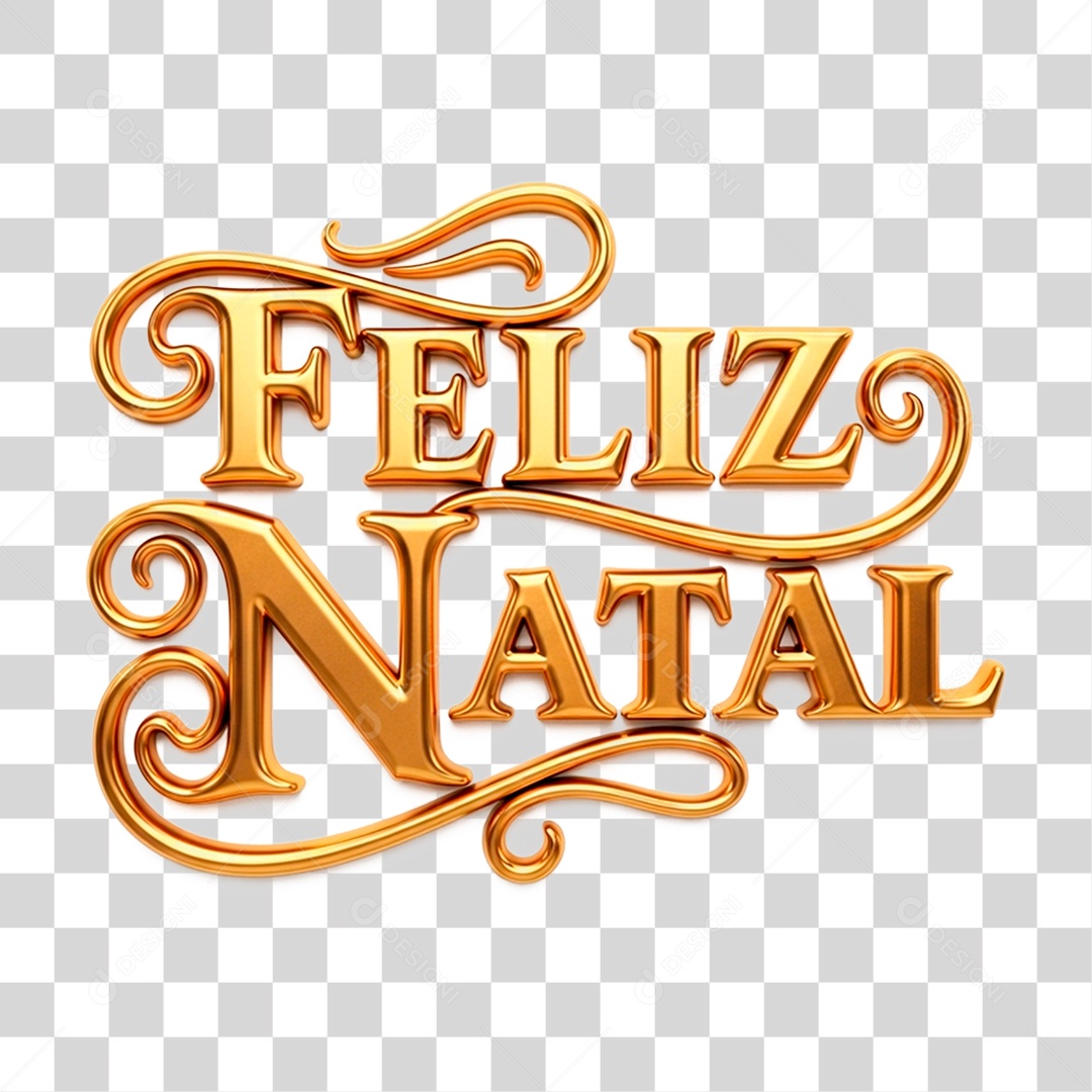 Selo 3D Feliz Natal PNG Transparente