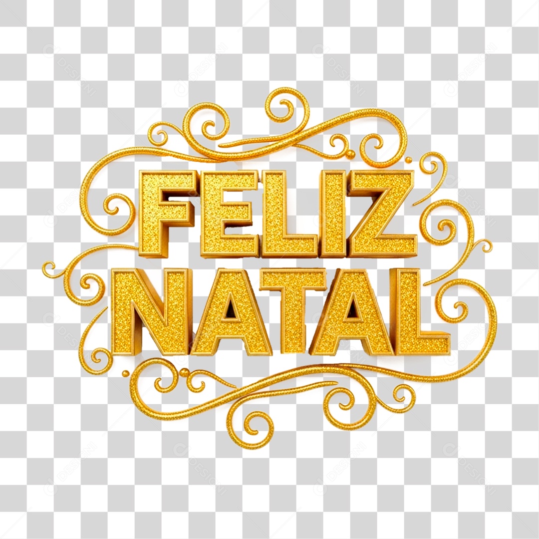 Selo 3D Feliz Natal PNG Transparente