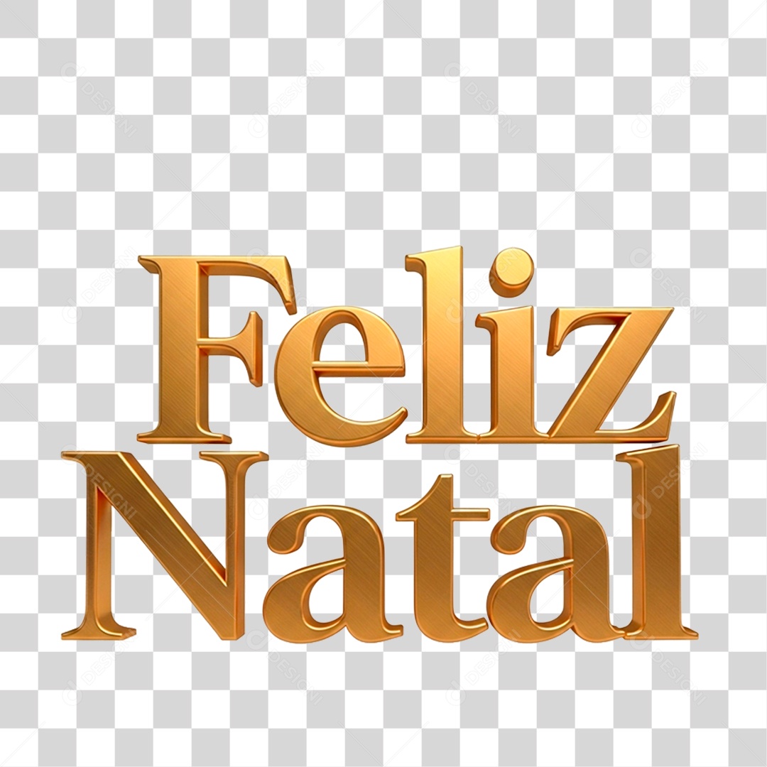 Selo 3D Feliz Natal PNG Transparente