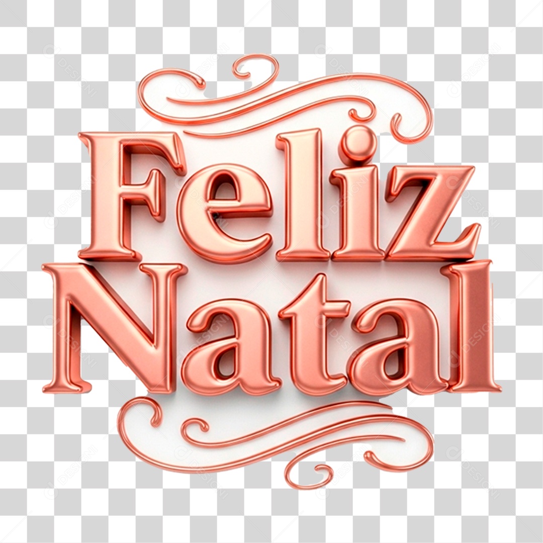 Selo 3D Feliz Natal PNG Transparente