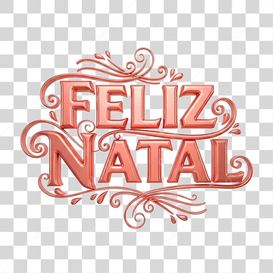 Selo 3D Feliz Natal PNG Transparente