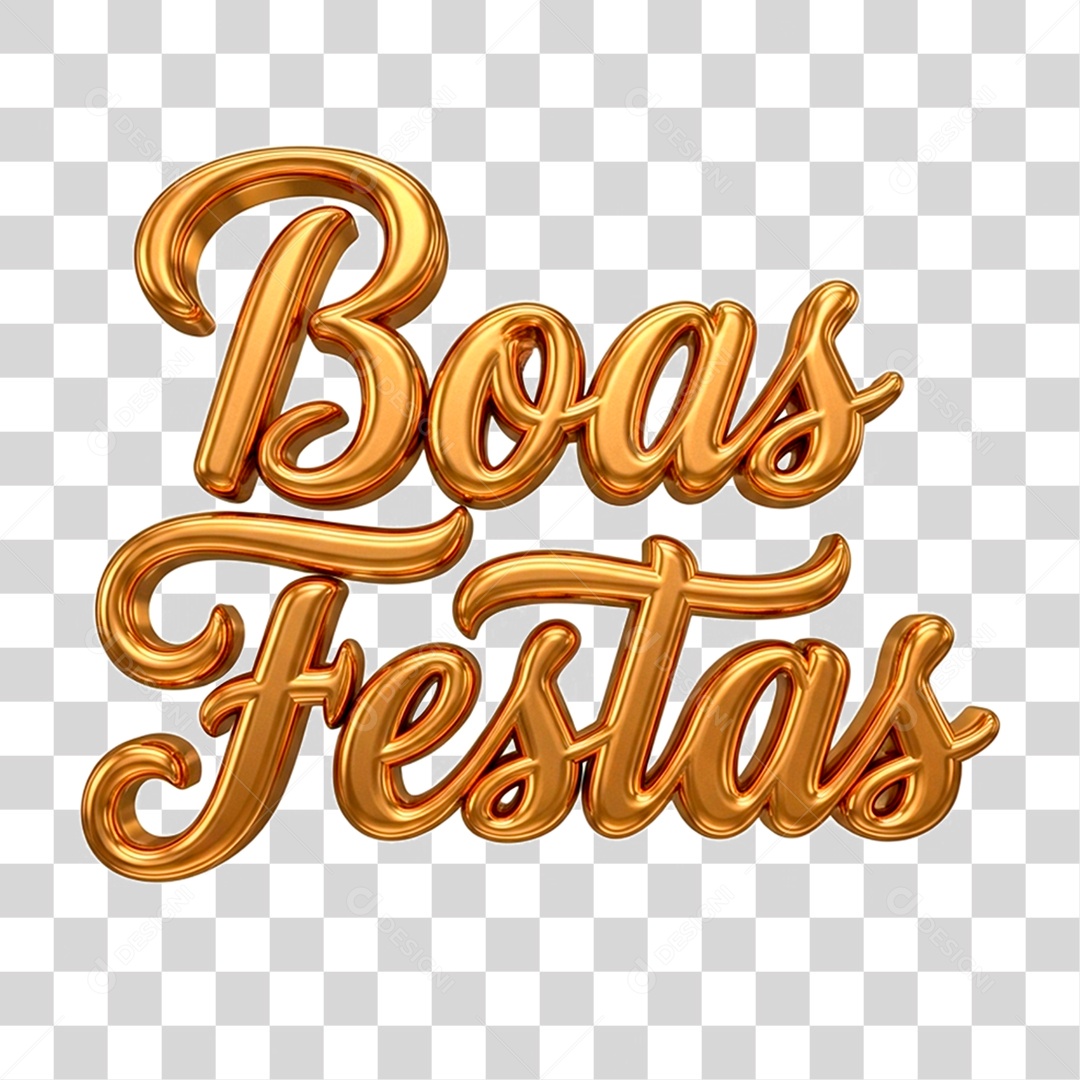 Selo 3D Boas Festas PNG Transparente