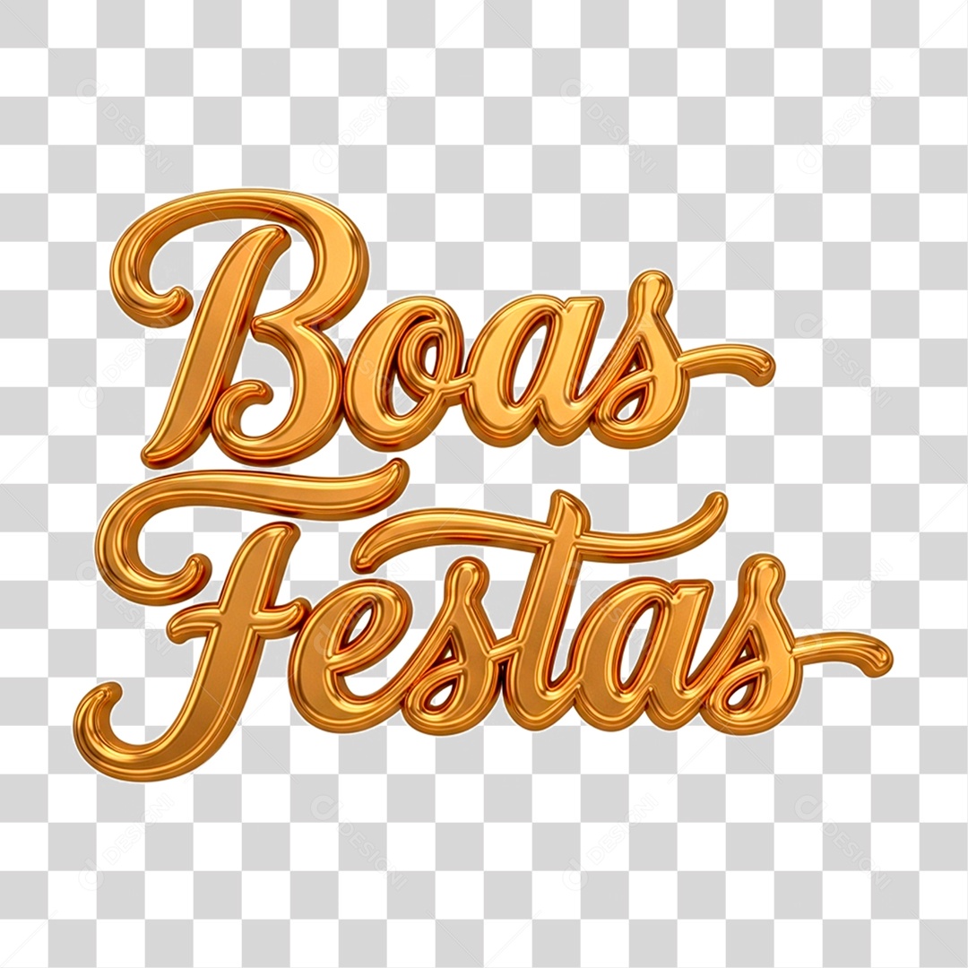 Selo 3D Boas Festas PNG Transparente