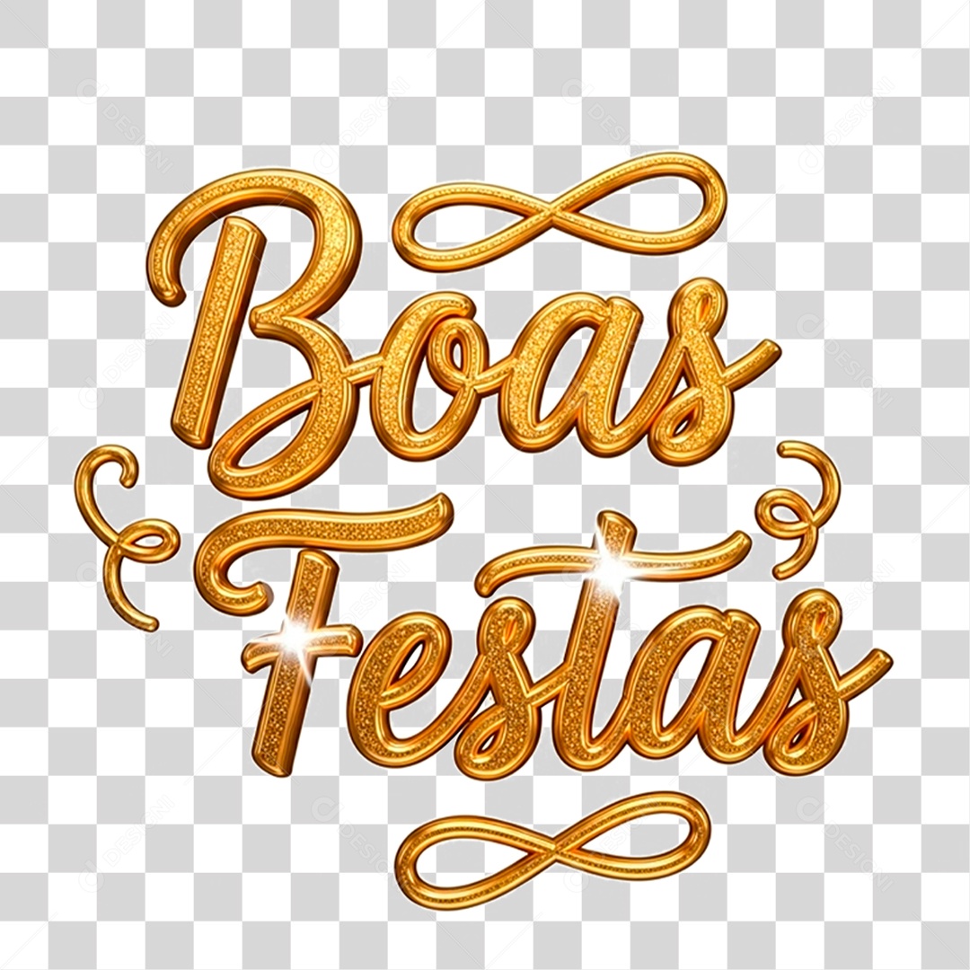 Selo 3D Boas Festas PNG Transparente