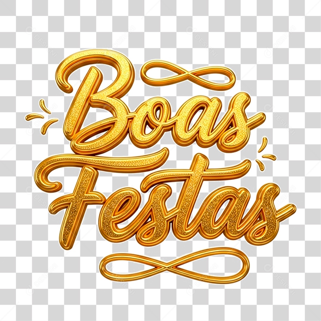 Selo 3D Boas Festas PNG Transparente