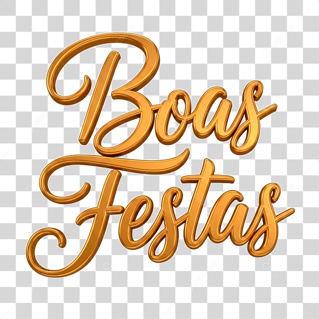 Selo 3D Boas Festas PNG Transparente