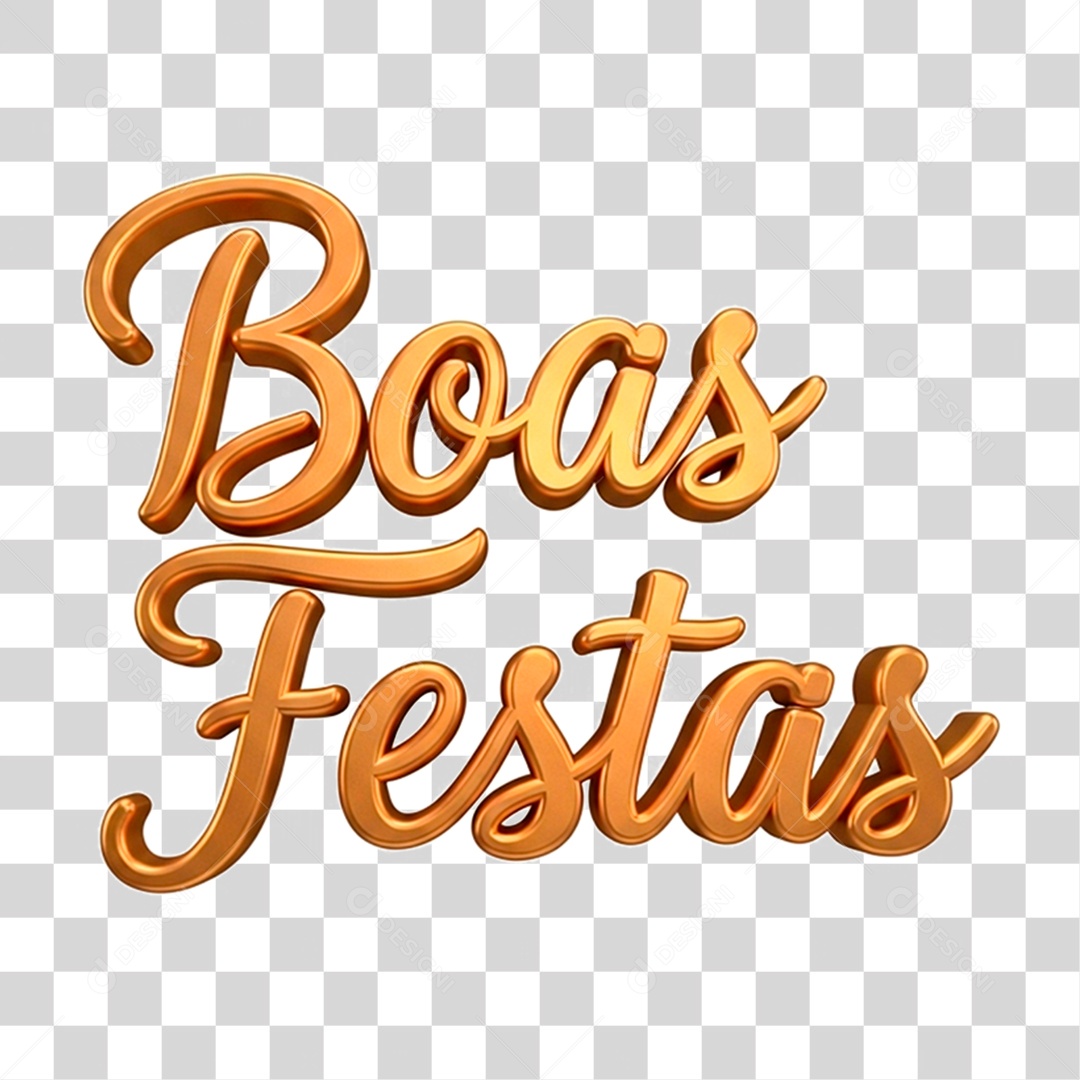 Selo 3D Boas Festas PNG Transparente