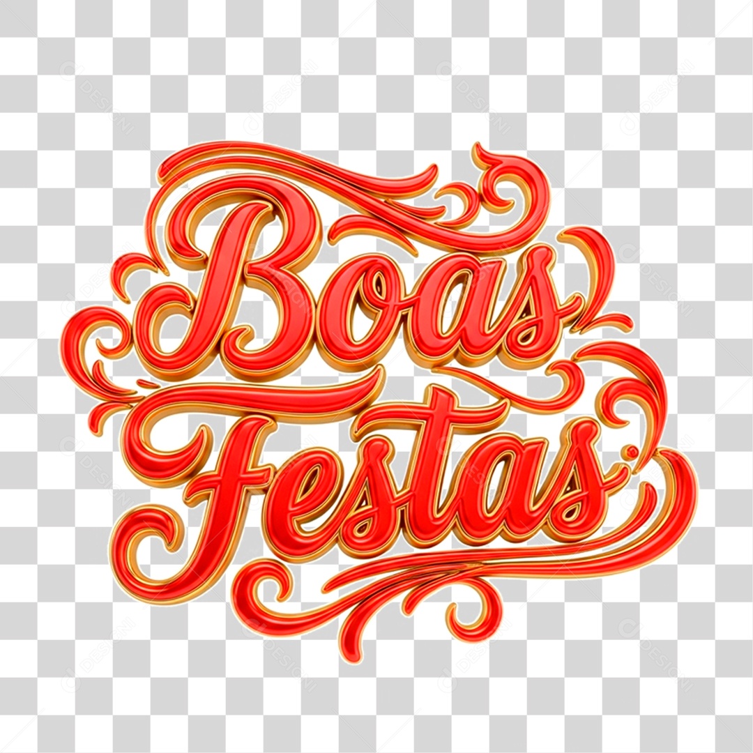 Selo 3D Boas Festas PNG Transparente