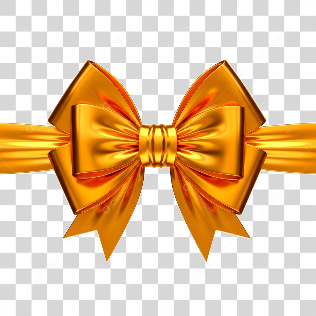 Laço Dourado PNG Transparente