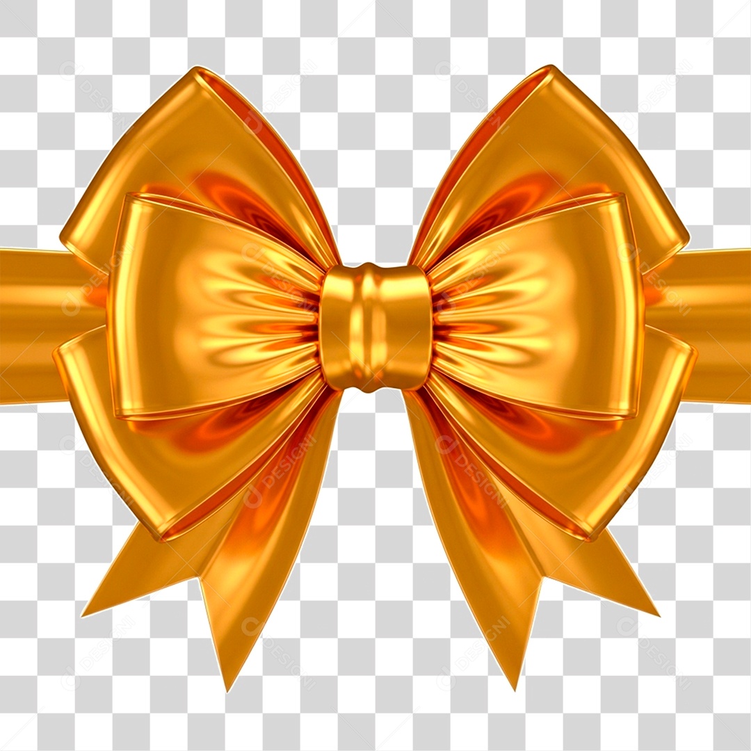 Laço Dourado PNG Transparente